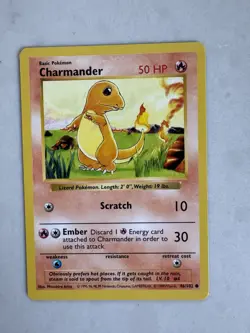 Vintage Pokemon Base Set Shadowless Card Lot Charmander Charmeleon LP Non Holo - Image 2