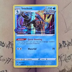 Inteleon SWSH113 SWSH Black Star Promo Prerelease Holo NM Pokemon Card English - Image 1