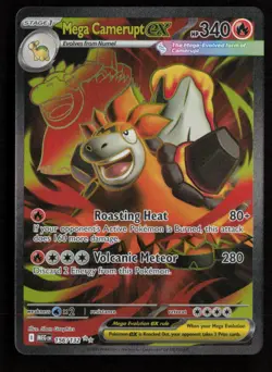 Mega Camerupt ex - 156/132 Pokemon ME01: Mega Evolution Ultra Rare NM - Image 1
