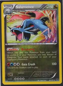 Salamence 64/101 Holo Rare Plasma Blast Pokemon NM - Image 1