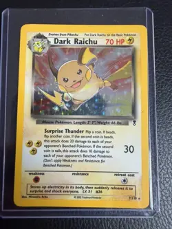 Pokemon TCG Dark Raichu 7/110 Legendary Set Holo LP NM - Image 4