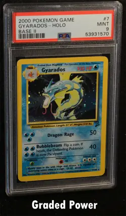 Pokemon Base Set 2 Gyarados PSA 9 Holo (1570) 7/130 - Image 1