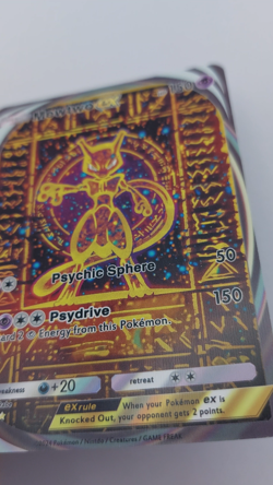 Ancient Mewtwo Pokemon Pocket 'CUSTOM' Card Full Art Non Holo FAN Made - Image 2
