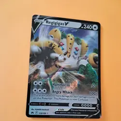 Regigias V 113/159 Crown Zenith Rare holo Pokemon card SWSH Excellent Condition - Image 1