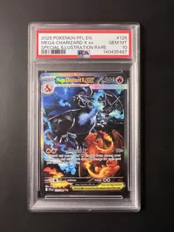 PSA 10 MEGA CHARIZARD X EX 125/094 Phantasmal Flames Pokemon Card - Image 1