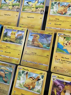 (30) Pikachu CARDS LOT VTG HOLO Raichu Stamped Red Cheeks Surfing Flying Cracked - Image 5