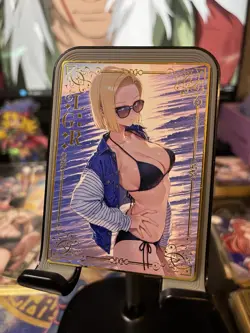 Goddess Story Metal Card Rare Waifu Anime Dragon Ball Z Android 18 - Image 2