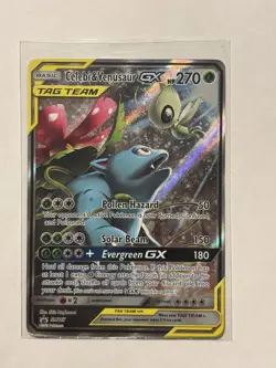 Celebi & Venusaur GX SM167 Black Star Promo 2019 Alt Art Tag Team Pokemon Card - Image 1