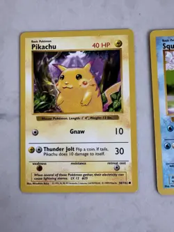 Vintage Pokemon Base Set Shadowless Card Lot Pikachu LP Squirtle MP Non Holo - Image 3