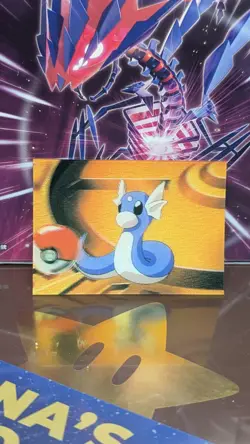 Pocket Monsters Meiji Dratini Pokemon 3D Card Lenticular Japanese Nintendo - Image 1