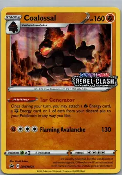 Coalossal - (Prerelease) Promo SWSH: Sword & Shield Promo Cards SWSH024 NM - Image 1