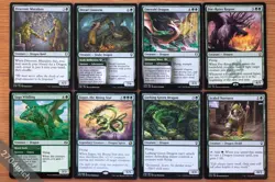 Set of 8 Green Commander Dragons *NM* (Magic the Gathering EDH MTG English) - Image 1