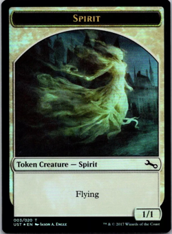 MTG: Wizards of the Coast Spirit Token - Unstable - NM/M - NEW - Image 1