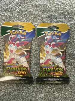 Pokemon TCG Evolving Skies Sleeved Booster Pack (2) Sylveon Factory Sealed New - Image 1