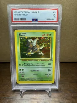 1999 Pokemon Jungle Pinsir 9/64 Holo Unlimited PSA 5 - Image 1