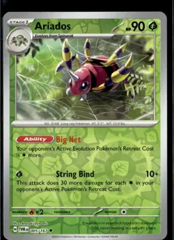 Pokemon Ariados 005/167 Twilight Masquerade Reverse Holo Uncommon 5 Card Lot - Image 1