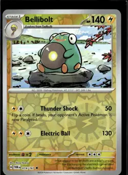 Pokemon Bellibolt 074/167 Twilight Masquerade Reverse Holo Uncommon 5 Card Lot - Image 1