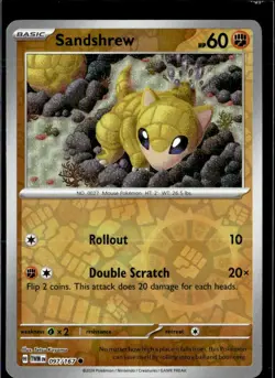 Pokemon Sandshrew 097/167 Twilight Masquerade Reverse Holo Common 3 Card Lot - Image 1