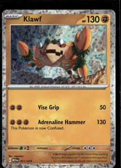Pokemon Klawf 011/015 M23en McDonald's 2023 Promo Holo - Image 1