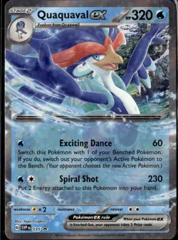 Pokemon Quaquaval ex 035/193 Scarlet Violet Black Star Promo Holo - Image 1