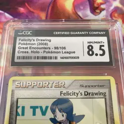 2008 Pokemon League Felicitys Drawing Great Encounters Cross Holo 98/106 CGC 8.5 - Image 2
