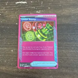 Unfair Stamp 165/167 Ace Spec Twilight Masquerade Pokemon TCG - Image 1