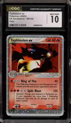 Pokemon Typhlosion ex EX Sandstorm Holo Ultra Rare #99 CGC 10 Gem Mint - Image 1