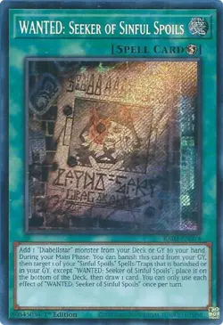 WANTED: Seeker of Sinful Spoils (Secret Rare)-Secret Rare - 1st Edition - RA0... - Image 1