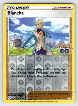 Blanche 064/078 2022 Pokemon GO Pokemon Card TCG Reverse Holo Trainer - Nm/Vlp - Image 1