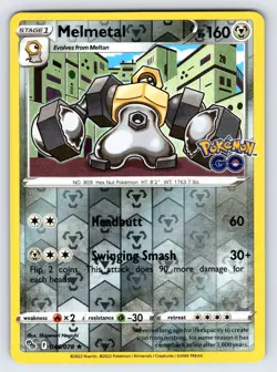 Melmetal 046/078 2022 Pokemon GO Pokemon Card TCG Reverse Holo Rare - Nm/Vlp - Image 1