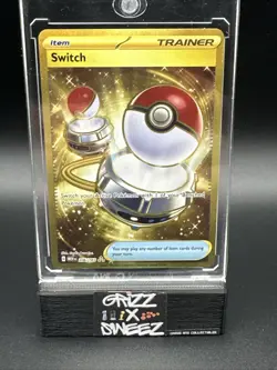 Switch Gold Secret Rare NM 206/165 Scarlet & Violet 151 Pokemon Card - Image 1