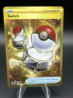 Switch Gold Secret Rare NM 206/165 Scarlet & Violet 151 Pokemon Card - Image 2