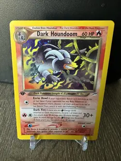 Pokemon Dark Houndoom 1st Edition Holo Rare Neo Destiny Card 7/105 - Image 1