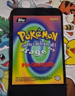 Charizard Topps #E6 of 12 Vtg Pokemon Card - Image 2