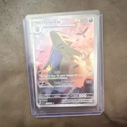 Pokemon TCG Tyranitar Illustration Rare 222/193 Sv02: Paldea Evolved Holo Card - Image 1