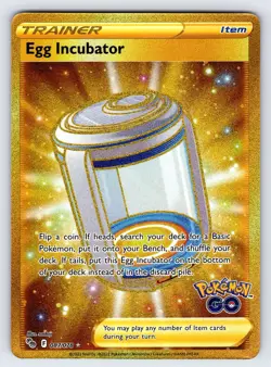 Egg Incubator 087/078 2022 Pokemon GO Set Pokemon Card TCG Gold Secret Rare - Nm - Image 1