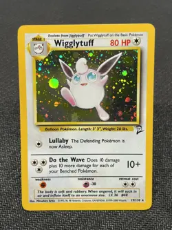 Pokemon Wigglytuff 19/130 2000 WotC Base Set 2 HOLO Vintage Holo Rare - Image 1