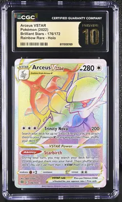 ARCEUS VSTAR Brilliant Stars Holo Rare #176 CGC Pristine 10 Pokemon [Nostalgium] - Image 1