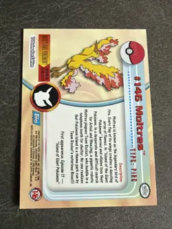 2000 Topps Pokemon TV Animation Edition Series 3 Non Holo #146 Moltres - Image 3