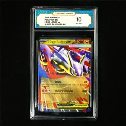 TQG 10 GEM MINT 2025 Pokemon ENG Mega Latias ex 100/132 RR - Image 2