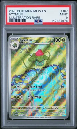 2023 POKEMON MEW EN-151 ILLUSTRATION RARE #167 IVYSAUR PSA 9 - Image 1