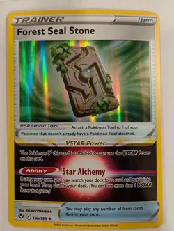 Forest Seal Stone 156/195 Silver Tempest Pokemon Holo Foil Nice! - Image 1