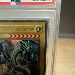 2002 Yu-Gi-Oh! Blue-Eyes White Dragon LOB-001 Unlimited PSA 8 - Image 3
