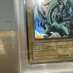 2002 Yu-Gi-Oh! Blue-Eyes White Dragon LOB-001 Unlimited PSA 8 - Image 4