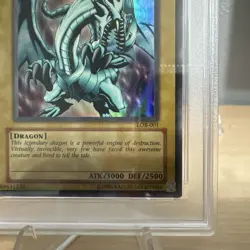 2002 Yu-Gi-Oh! Blue-Eyes White Dragon LOB-001 Unlimited PSA 8 - Image 5
