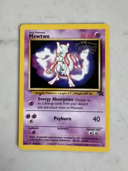 Mewtwo Movie Promo #3 WOTC Black Star Promo Pokemon Card LP - Image 1