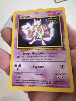 Mewtwo Movie Promo #3 WOTC Black Star Promo Pokemon Card LP - Image 4