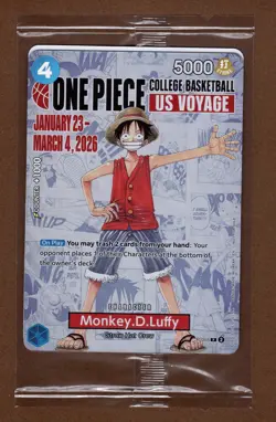 One Piece Monkey D. Luffy US Voyage College Basketball Promo Card - Image 1