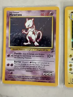 Vintage Pokemon Card Lot - Rare Holo Base Set 2 Mewtwo Raichu LP - Image 3