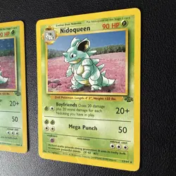 1ST EDITION NIDOQUEEN Jungle Set Holo 7/64 & Non-Holo 23/64 Pokemon (2) Card Lot - Image 5
